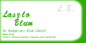laszlo blum business card